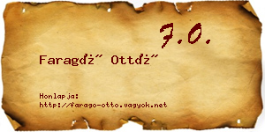 Faragó Ottó névjegykártya