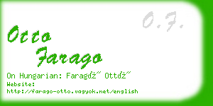 otto farago business card